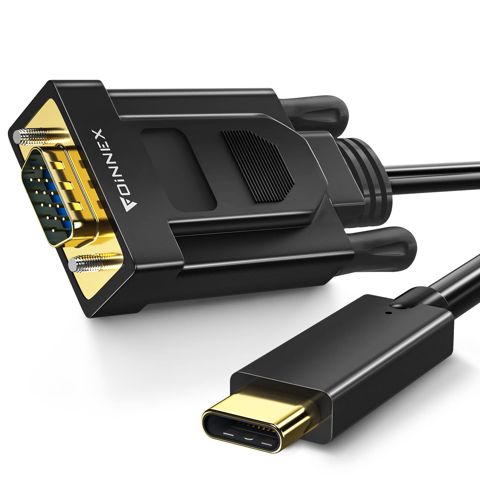Usb C To Vga Cable 5Ft, Type C To Vga Cable Compatible With Thunderbolt 3 For Macbook Pro, Samsung Galaxy, Dell Xps 13/15, Lenov